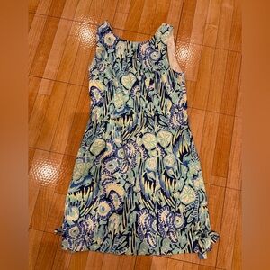 Lilly Pulitzer women’s Dress in Blue and Green Floral- size 0